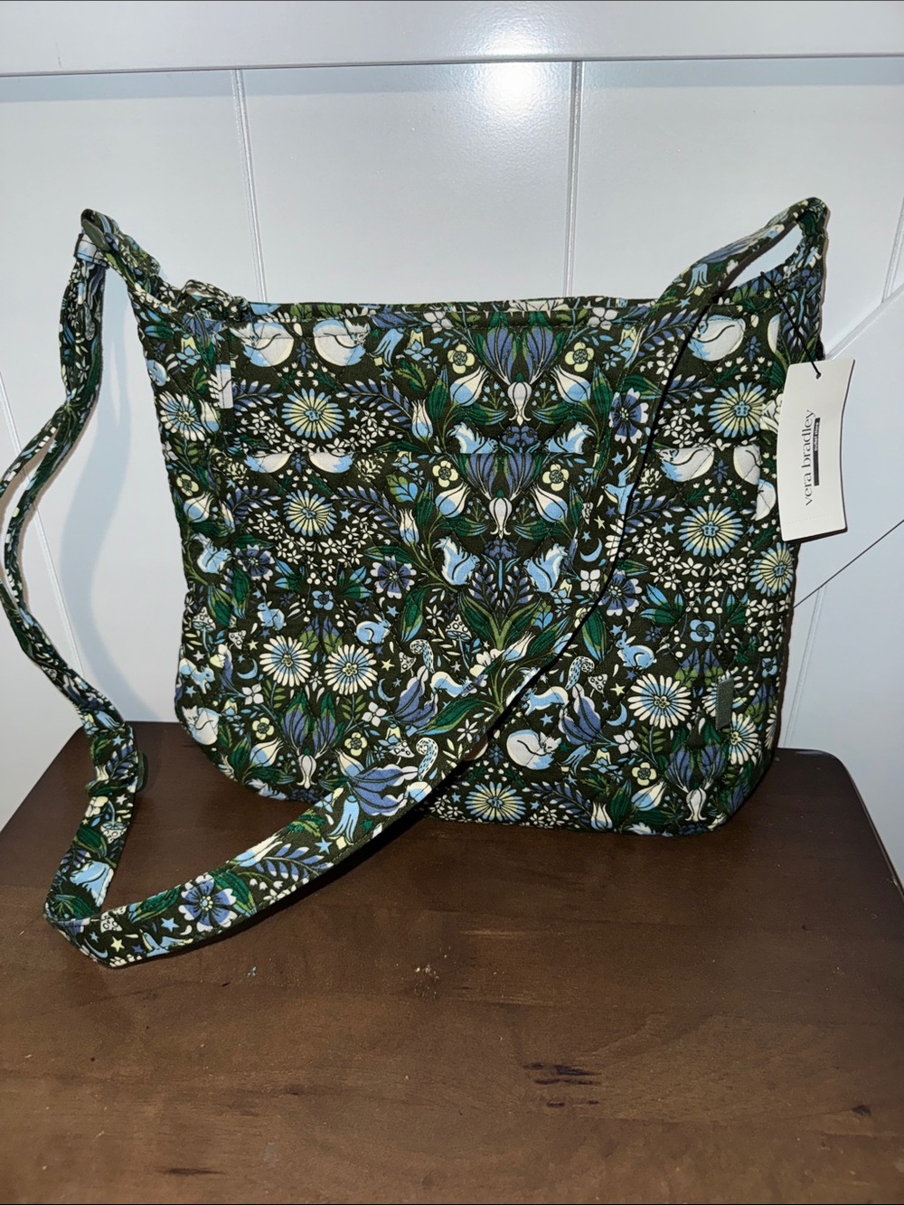 Vera Bradley Crossbody in Enchanted Woodland Green Floral